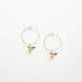 Pave Bee Hoop Earring - Back to School, Fall Jewelry