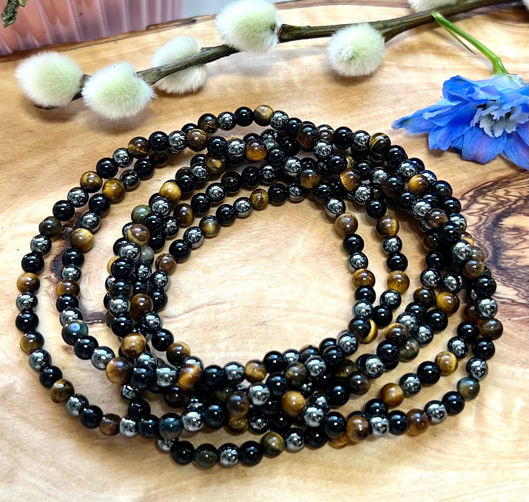 Natural Protection 4mm 7.5” Stretch Bracelet