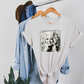 Dolly Portrait Graphic Tee: White / Small