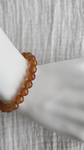 Carnelian Bracelet on wrist - video