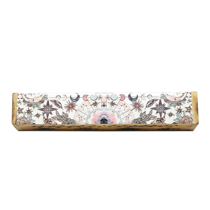 Celestial Pink Wooden Incense Holder