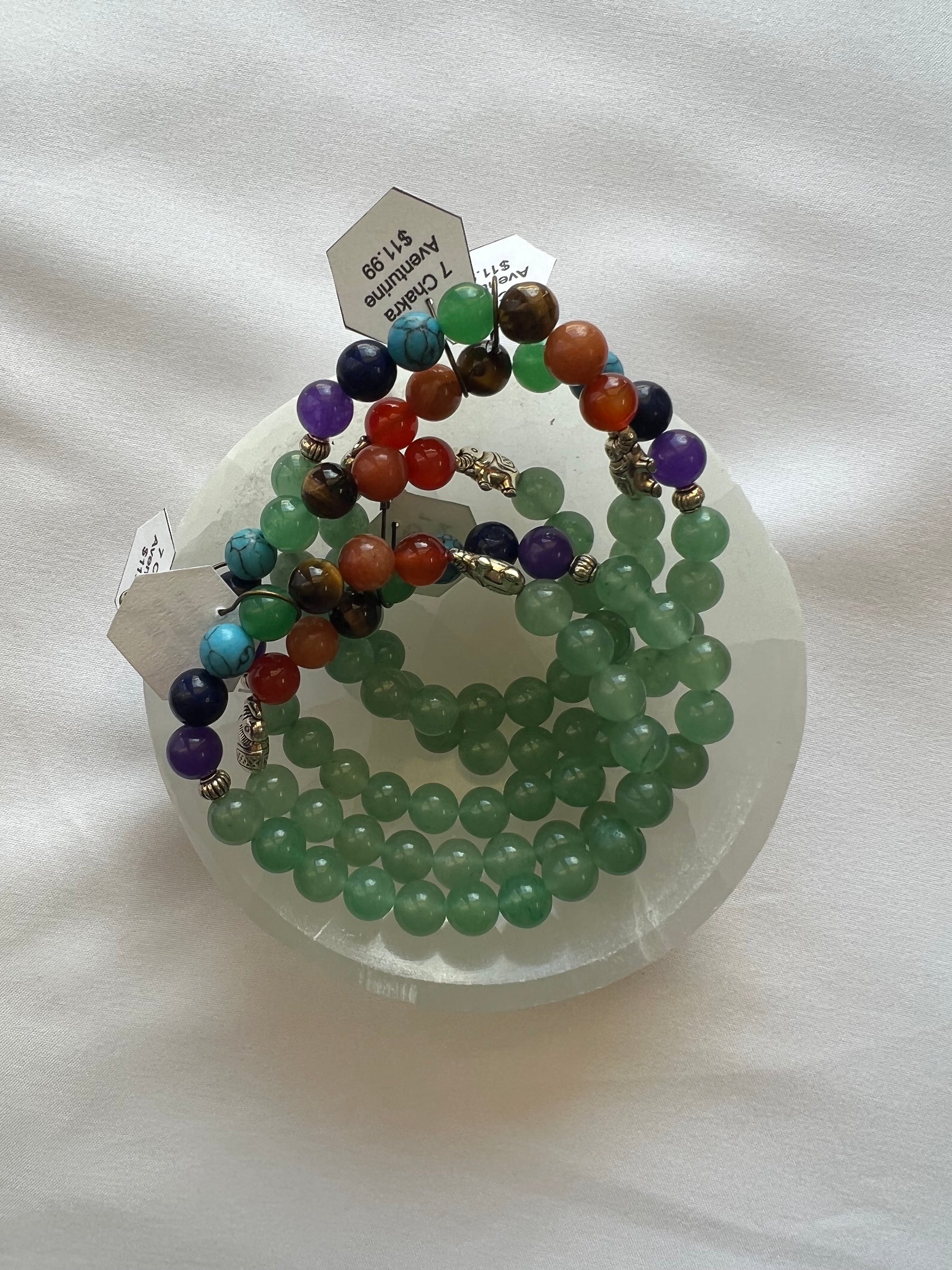 7 chakra aventurine bracelet