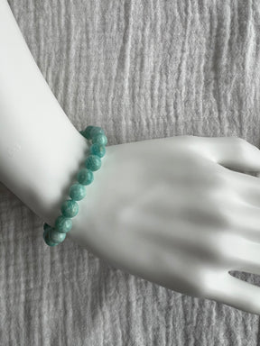 Amazonite Bracelet on wrist - dark