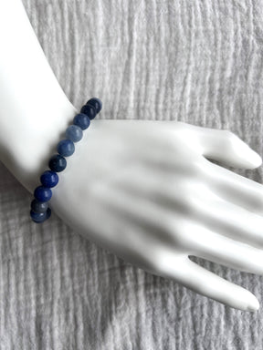 Blue Quartz Bracelet on wrist