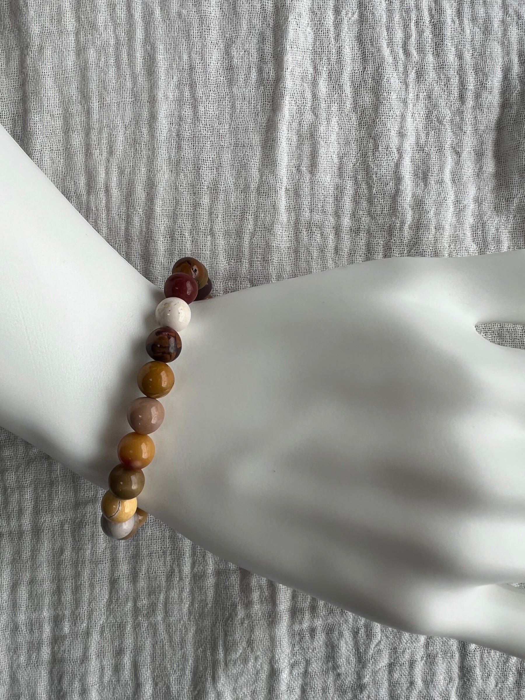 Mookaite Jasper Bracelet on wrist