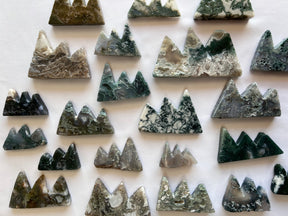 Moss Agate Mountain Carvings