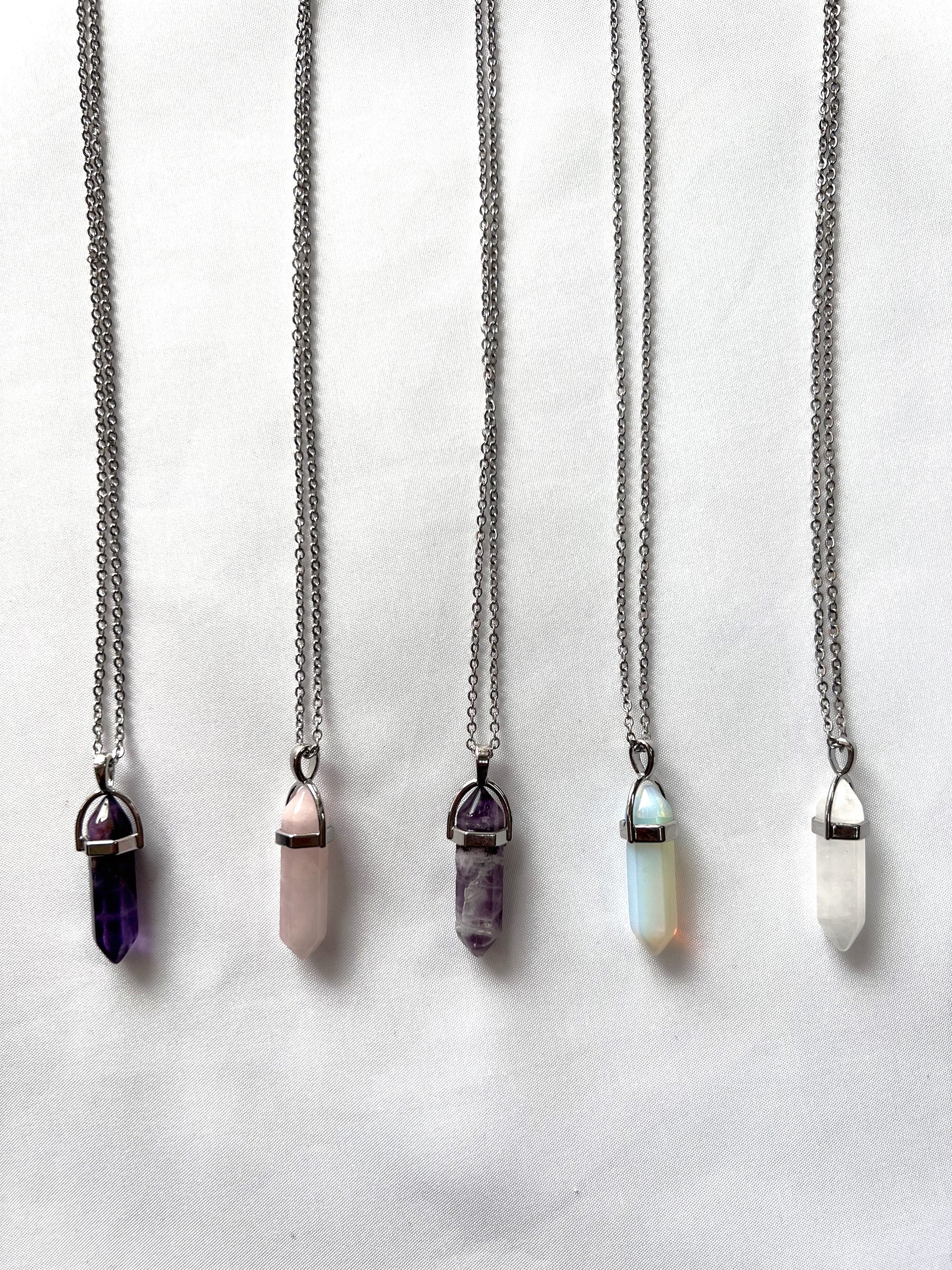 Crystal on sale pendulum necklace