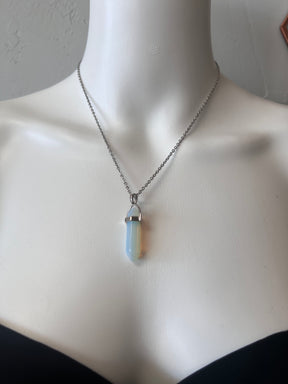 Opalite crystal pendulum necklace