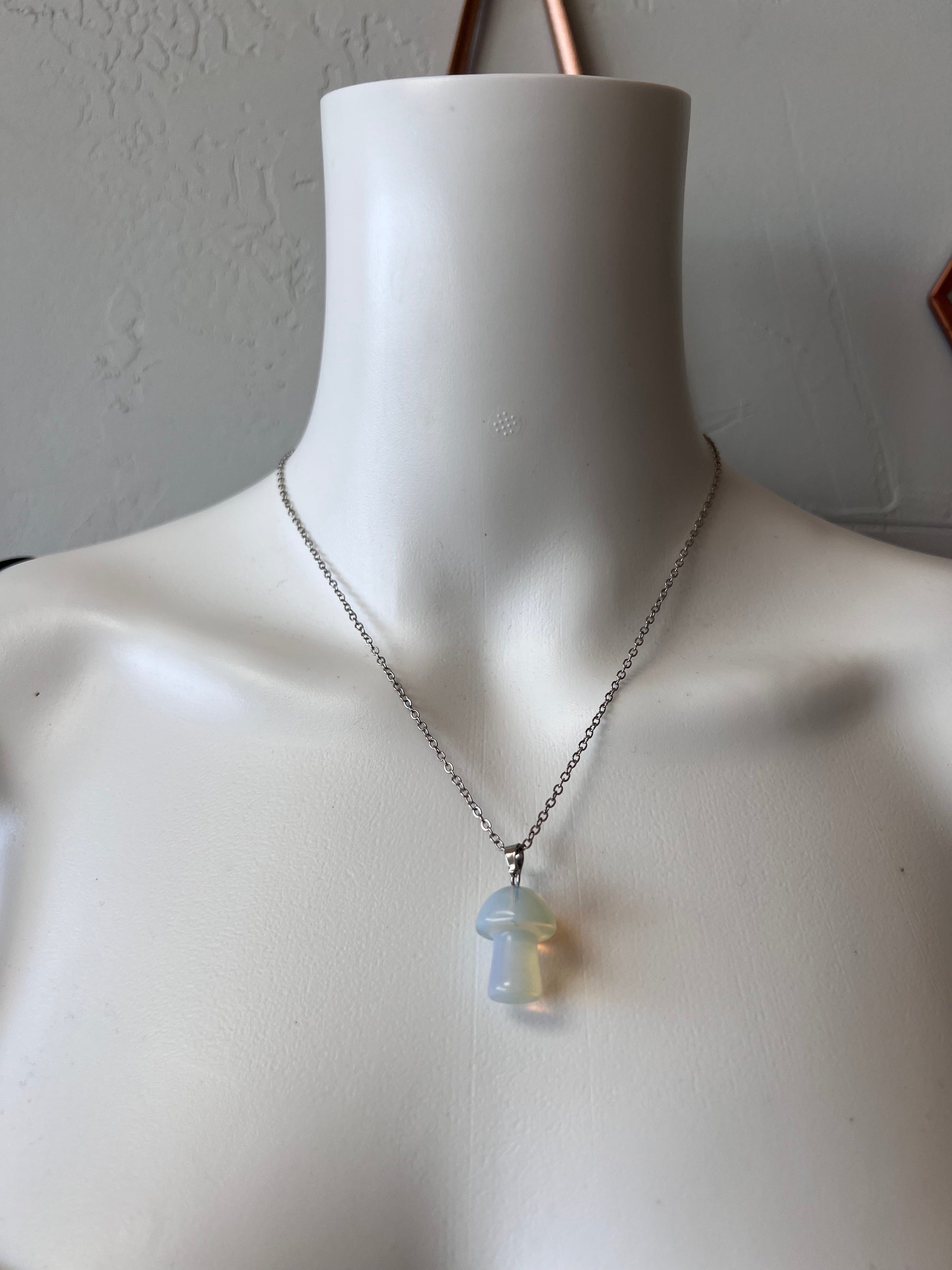 Opal Mushroom Stone Necklace